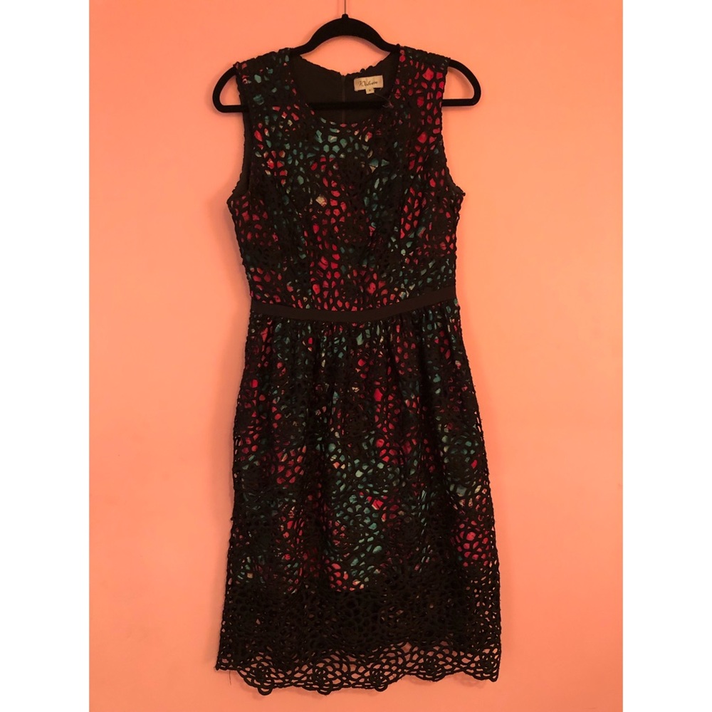 Anthropologie lace overlay dress